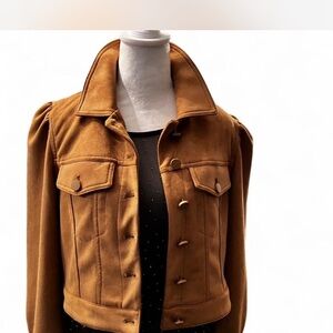 Elegant mocha ☕️ faux Suede Jacket for Women by Industry very soft and cozy feel